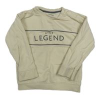 Svetlobéžová mikina s nápismi a pruhmi Nutmeg