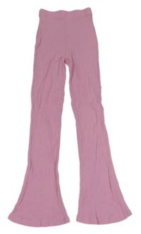 Ružové rebrované flare nohavice George
