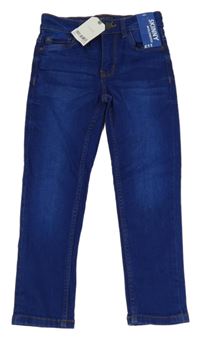 Nové - modré skinny teplákové rifle Next