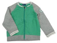 Zeleno-sivá prepínaci mikina so s levíkom  Sanetta