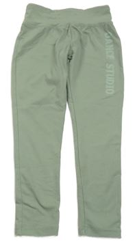 Světlekhaki športové legíny s nápisom St. Bernard