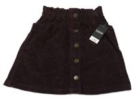 Nové - čokoládová paper bag menšestrová prepínaci sukňa George