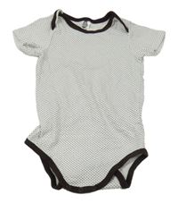 Bílo-tmavohnědé puntíkaté body Orchestra bébé