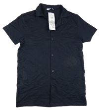 Nové - tmavomodrá žebrovaná košile PRIMARK