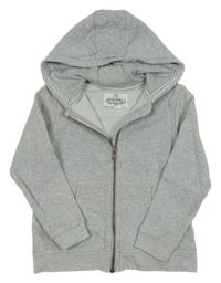 Sivá melírovaná prepínaci mikina s kapucňou M&S