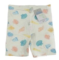 Nové - bílé legínové kraťasy s mušličkami PRIMARK