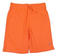 Neónově oranžové kockované športové kraťasy PRIMARK