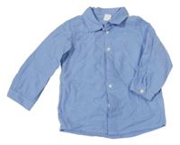 Modrá melírovaná košeľa H&M