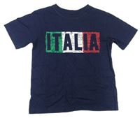 Tmavomodré tričko s italskou vlajkou