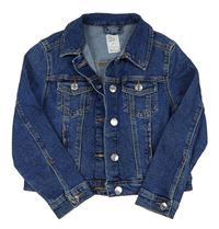 Modrá rifľová crop bunda Denim Co.