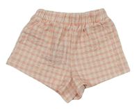 Ružovo-biele kockované kraťasy Primark