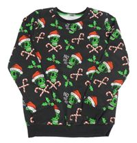 Čierna mikina s lebkami a hůlkami Tu