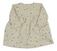 Béžové vzorované teplákové šaty M&S