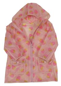 Růžová pláštěnka s jahodami a kapucňou Matalan