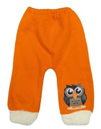 Oranžové tepláky so sovou