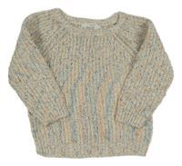 Bielo-farebný melírovaný sveter Primark