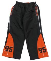 Čierno-červené šušťákové podšité nohavice s čísly - Cars Disney