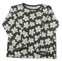 Antracitové květované triko George