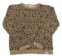 Hnedý sveter s leopardím vzorom F&F