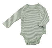 Zeleno-bílé pruhované žebrované body Matalan