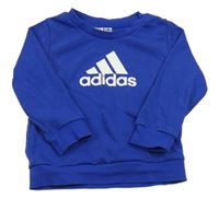 Safírová mikina s logem Adidas