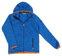 Modrá melírovaná pletená propínací funkční mikina s kapucí Regatta