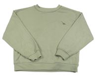 Zelenošedá mikina s výšivkou Primark