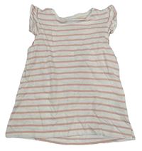 Svetloružová -ružové pruhované tričko H&M