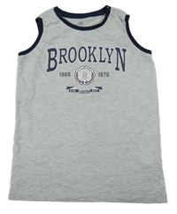 Sivé melírované tielko s nápisom LC Waikiki