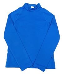 Modré thermo tričko so stojačikom Decathlon