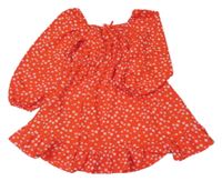 Červené kvetované šaty Primark