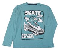 Zelené tričko s teniskou a skateboardom C&A