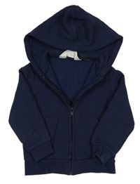 Tmavomodrá prepínaci mikina s kapucňou H&M