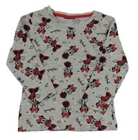 Šedé vzorované triko s Minnie 