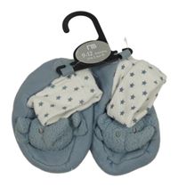 Nové - šedomodré capáčky se slony Mothercare