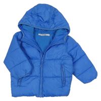 Modrá prešívaná zimná bunda s kapucňou zn. Everyday
