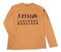 Oranžové športové tričko s nápismi ERIMA