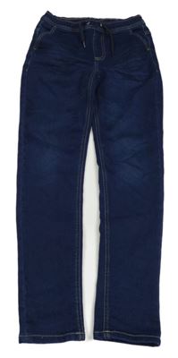 Tmavomodré teplákové skinny rifle Dunnes Stores