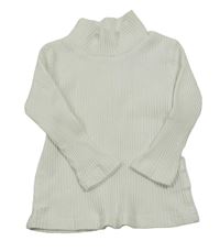 Bílé žebrované triko shein