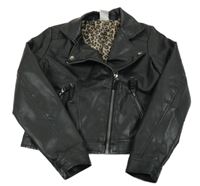 Čierny crop koženkový krivák Y.F.K.