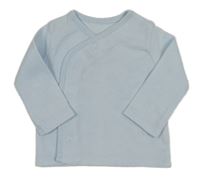 Svetlomodré zavinovací rebrované tričko Matalan