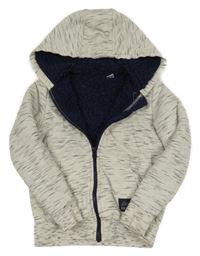 Šedá melírovaná zateplená propínací mikina s kapucí Pepperts