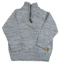 Sivý melírovaný sveter H&M