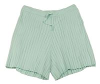 Tyrkysové rebrované úpletové kraťasy zn. H&M