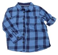 Modrá kockovaná košeľa Mothercare