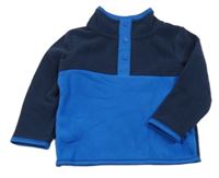 Tmavomodro-modrá fleecová mikina Primark