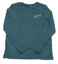 Petrolejové thermo tričko s nápisom Lupilu