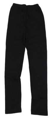 Černé žebrované legíny 