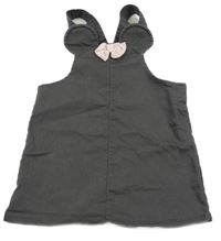 Sivé na traké rifľové šaty s mašlí - Minnie H&M