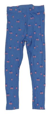 Modré rebrované legíny s třešněmi George